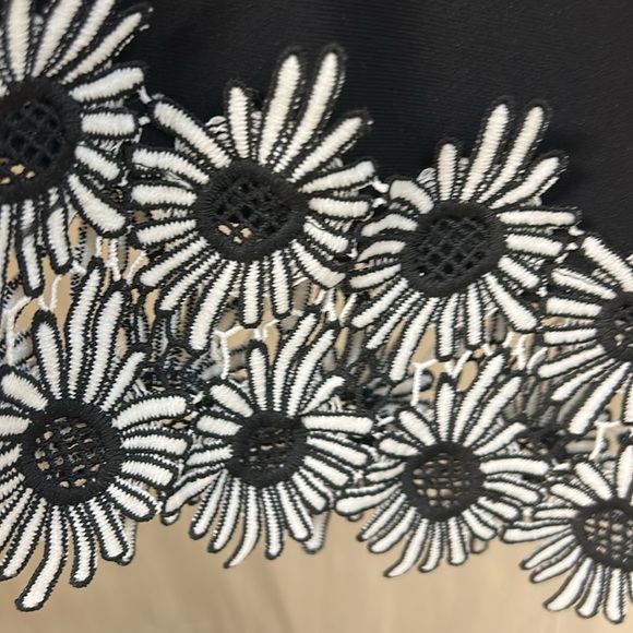 Black Daisy Trim Asymmetrical Top - Joseph Ribkoff - Picture 5 of 5